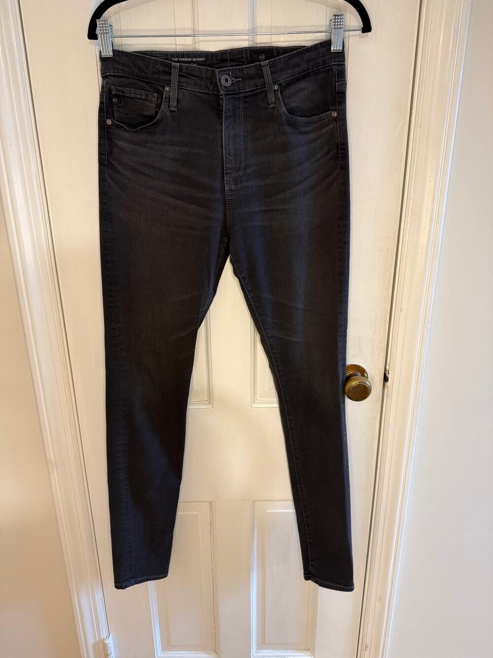 AG Black Farrah Skinny Jeans - High Rise - Size 28 Reg